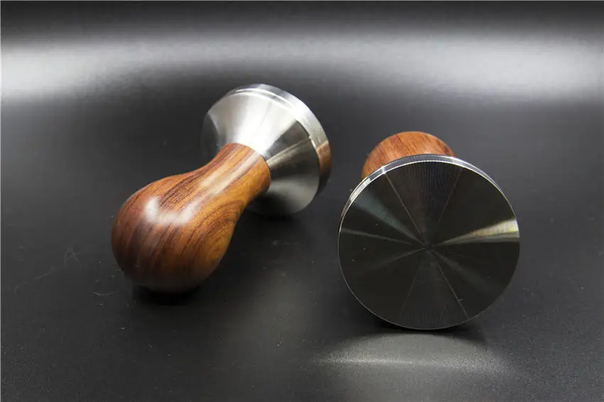 304Stainless Steel Red Sandalwood Handle Tamper 51/53/54/58/58.35mm Coffee Tamper Espresso Powder Coffee Accessories For Barista