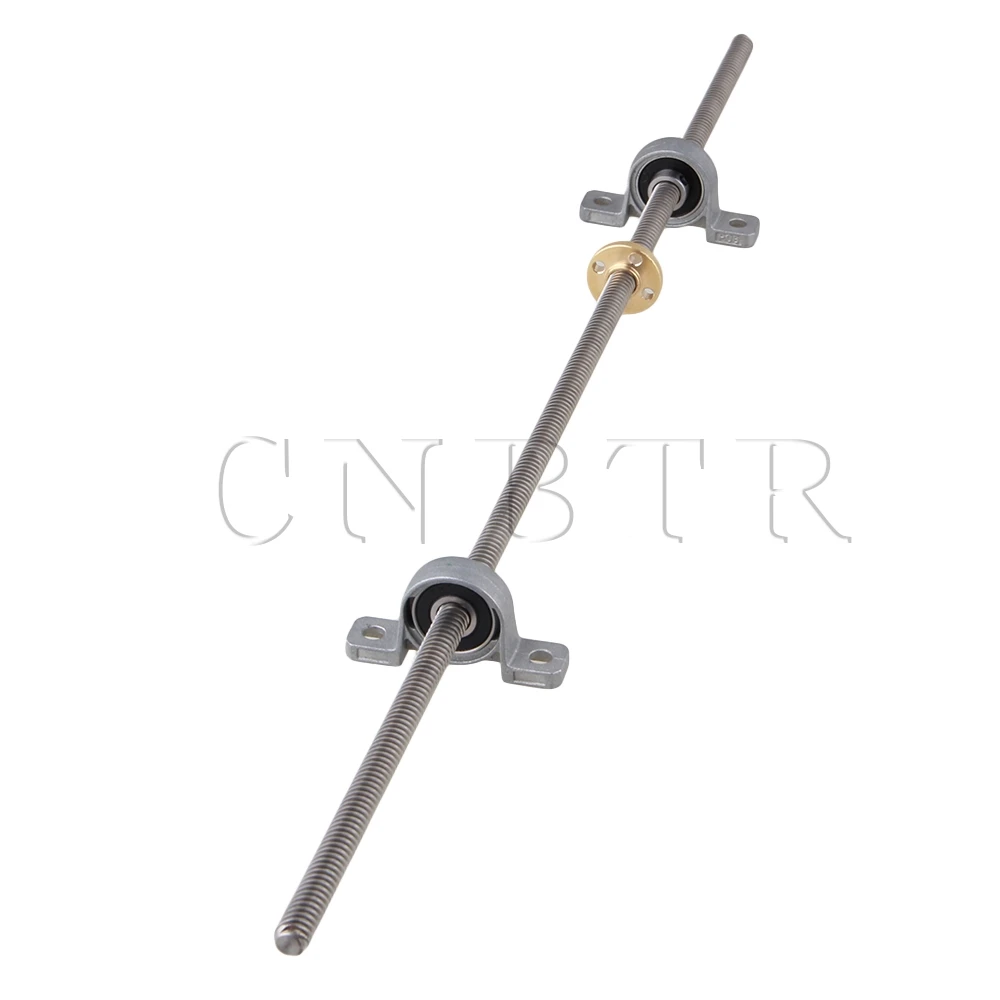

CNBTR Horizontal 8mm 500mm Length Lead Screw Rod Bearing Pillow Block Set