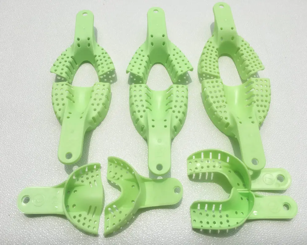 

10pcs Plastic Dental Materials Dental Impression Trays Central Supply Teeth Holder Durable For Teeth Tools