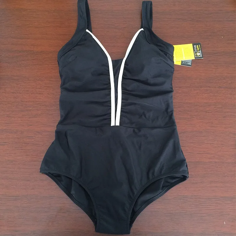 NAKIAEOI, сдельный купальник, женская одежда для плавания, Женский Ретро стиль, размера плюс, одежда для плавания,, винтажный большой купальный костюм, купальник, пляжная одежда черного цвета
