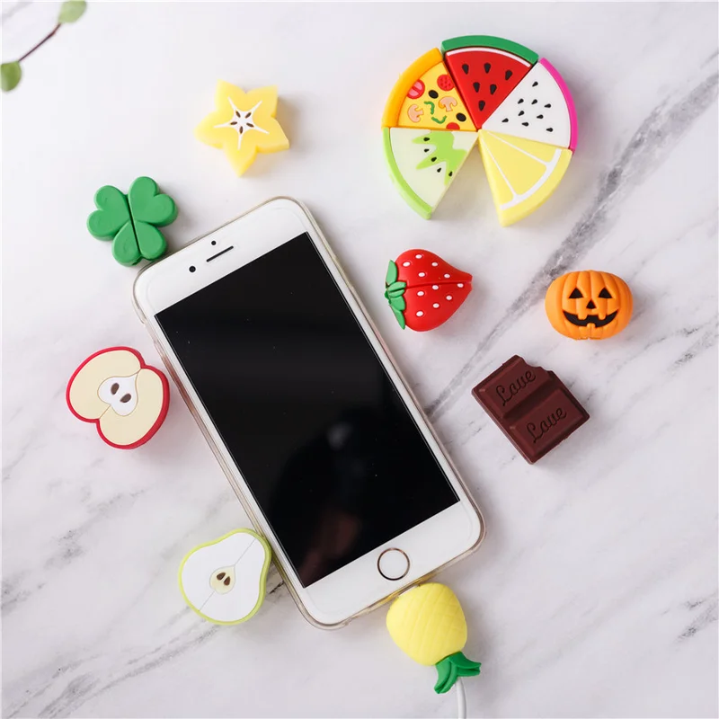 Cable Bite Protector for Iphone cable Winder Phone holder Accessory cable biters dog rabbit cat Animal squishy doll model fruit Cable Bite Protector for Iphone cable Winder Phone holder Accessory cable biters dog rabbit cat Animal squishy doll model fruit