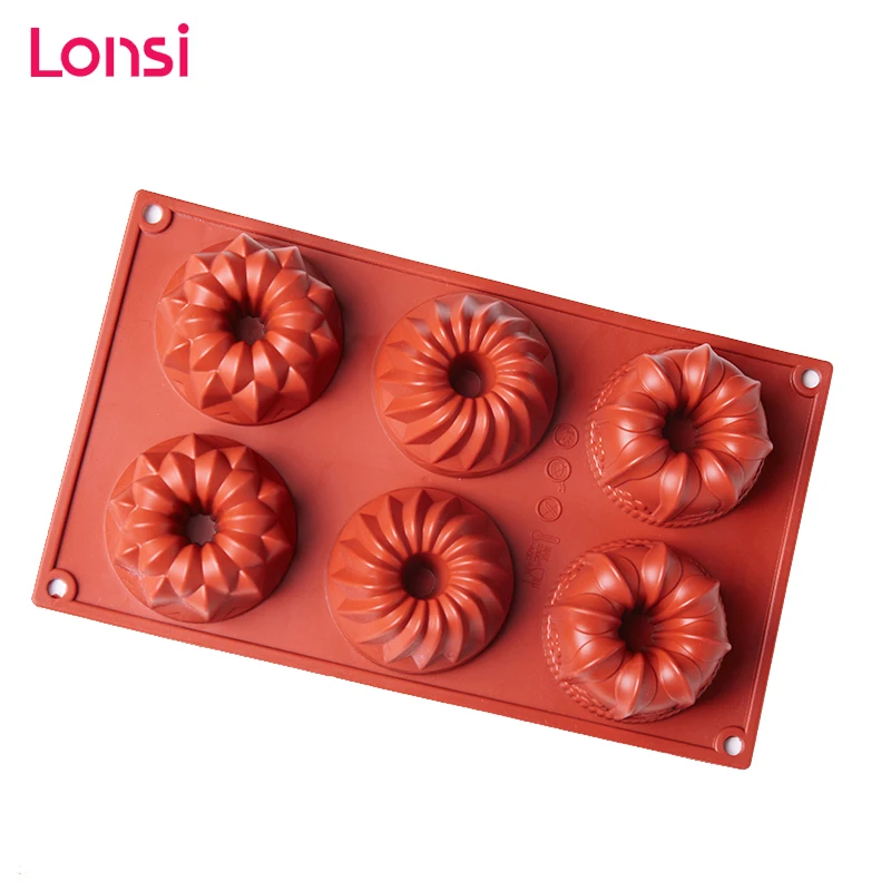 

LONSI Silicone Soap Mold,Muffin Cupcake Bakeware,Cake Mold,Flower Silicone Handmade Mould,Jello Pudding Icebaking Pastry Molds