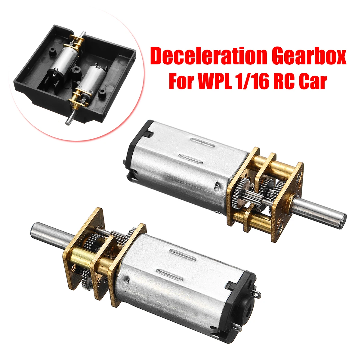 Comprar Para WPL 1 16 C14 C24 RC repuesto desaceleración Gear Box Set Durable aumentar la escalada capacidad suavemente Metal