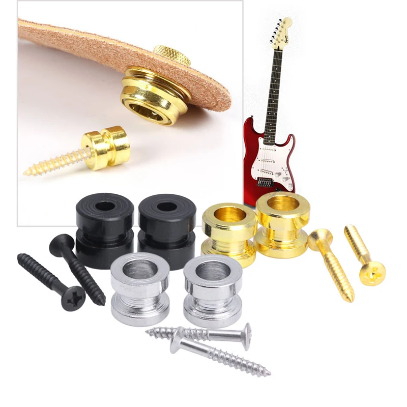 2Pcs Schaller Guitar Non slip Strap Lock Button Marvel Buckle Base New