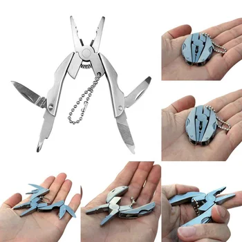 

Outdoor Portable Multifunction Folding Plier,Stainless Steel Foldaway Knife Keychain Screwdriver Survival EDC Tools High Quality