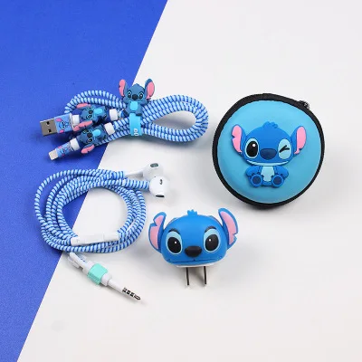 style 6 Хороший подарок милый мультяшный usb-кабель протектор для Наушников набор с кабелем Стикеры для намотки спиральный usb-шнур с зарядным устройством для iphone 5 6 6s 7 plus - Цвет: style 6