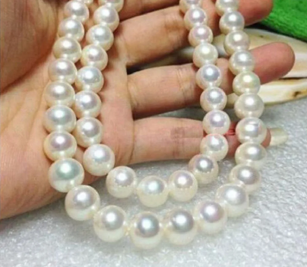 

Free Shipping >>>AAA+ 11-12MM PERFECT SOUTH SEA WHITE NATURAL PEARL NECKLACE 32" 14K GOLD CLASP