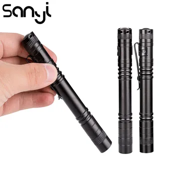 

SANYI Penlight Mini LED Flashlight by 2*AAA Battery Medical Surgical Nurse Physician Pocket Working Light Drop Shipping