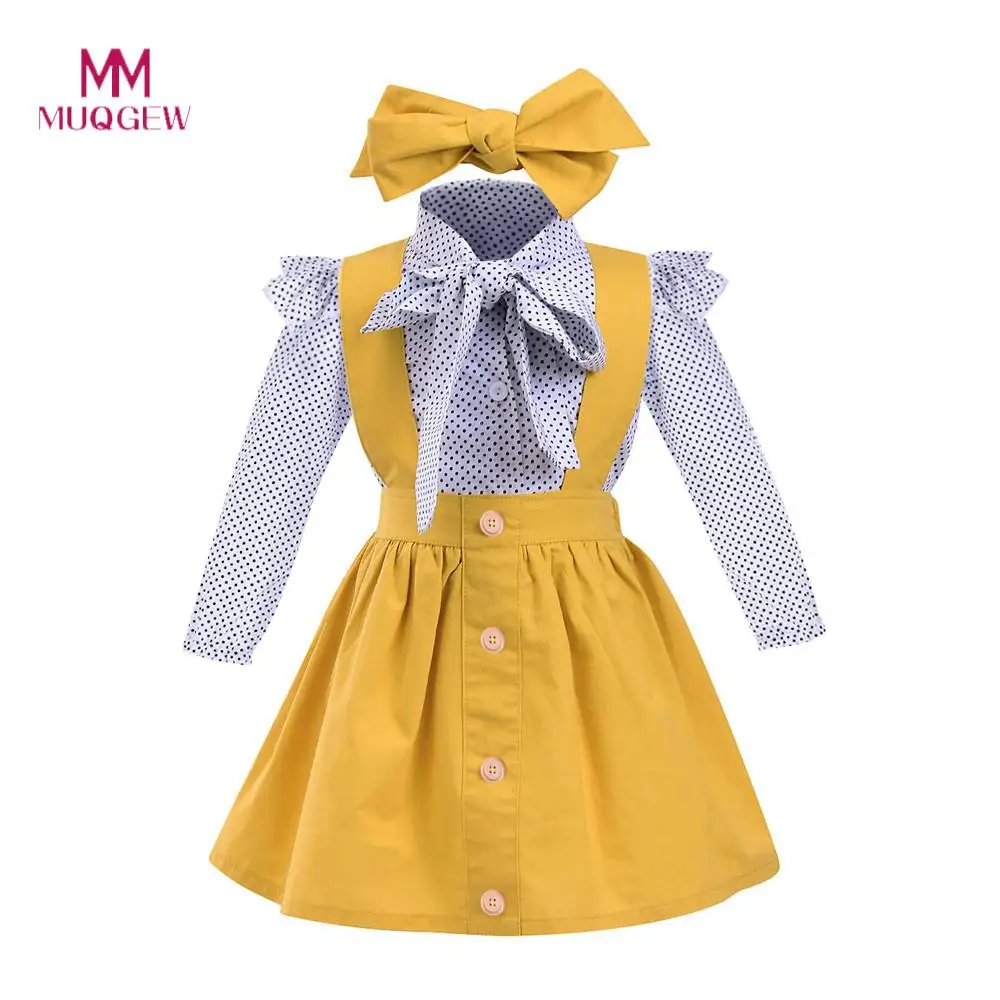 

Lovely Gifts Baby Girls Baby Clothes Long Sleeve Cotton Toddler Infant Baby Girls Print Tops T Shirt Strap Skirt Outfits Set