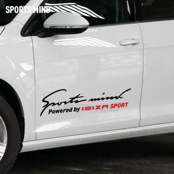 

2 Pieces SPORTS MIND Automobiles Vinyl Car decal sticker Car-Styling Exterior Accessories For Seat Ibiza Accessories