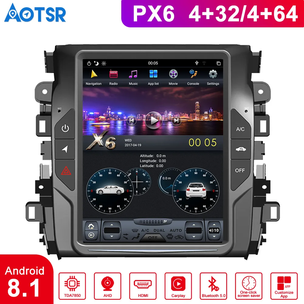 Top Gps Navigation Android 32GB 8.1 Tesla Type Dash Cam For Honda Crown 2017+ Gps Tracker WiFi Car Multimedia System Wifi Car Dvr 0