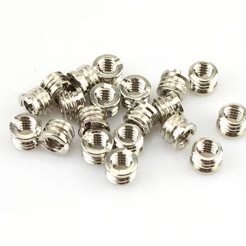 

100PCS 1/4" to 3/8" Convert Screw 1/4-3/8 Inch Metal Silver Adapter For DSLR Camera Quick Release Plate Tripod Monopod