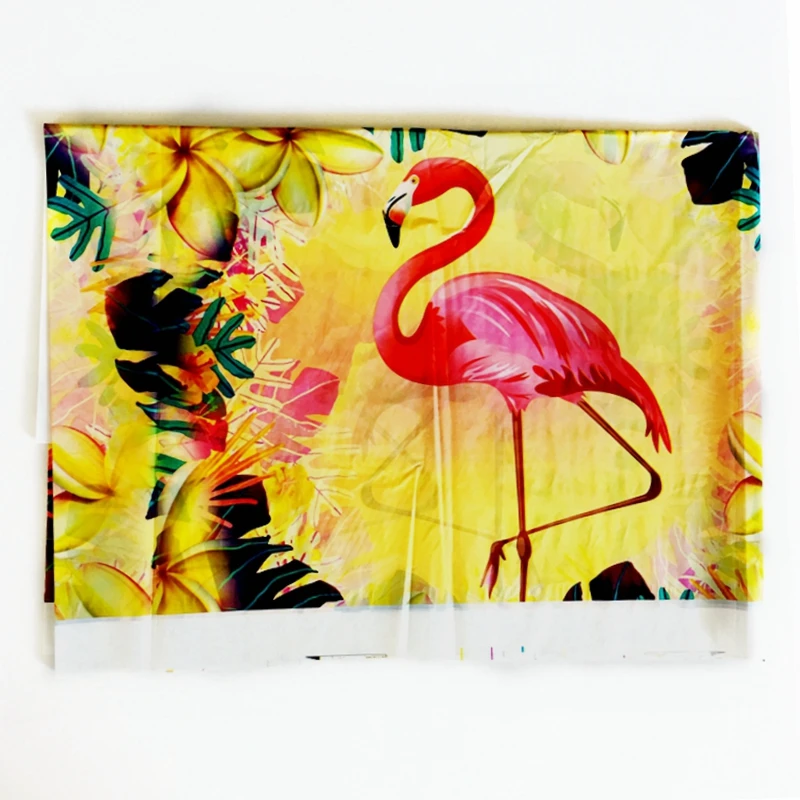 

Lucky Flamingo Bird Tree Tablecloths Tableware Romantic Wedding Birthday Party Supply Disposable Plastic Table Cloth Decoration