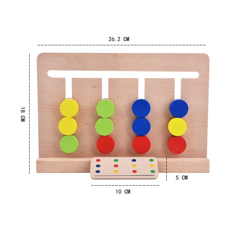 Деревянные игрушки набор из четырех цветов Дошкольное монтесори Детские материалы учебная доска игрушка для детей раннего обучения