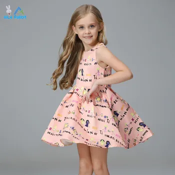 

MESOLO Baby Girls Summer Dress 2017 New Brand Kids Print Party Dress for Girls Children Graffiti Fashion Clothes