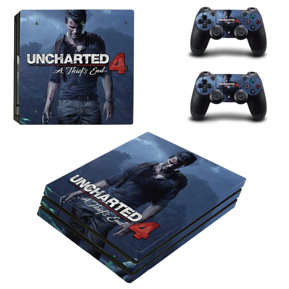 Uncharted 4 вор конец PS4 про кожу Стикеры Наклейка виниловая для Playstation 4 консоли и 2 контроллеры PS4 про кожу Стикеры