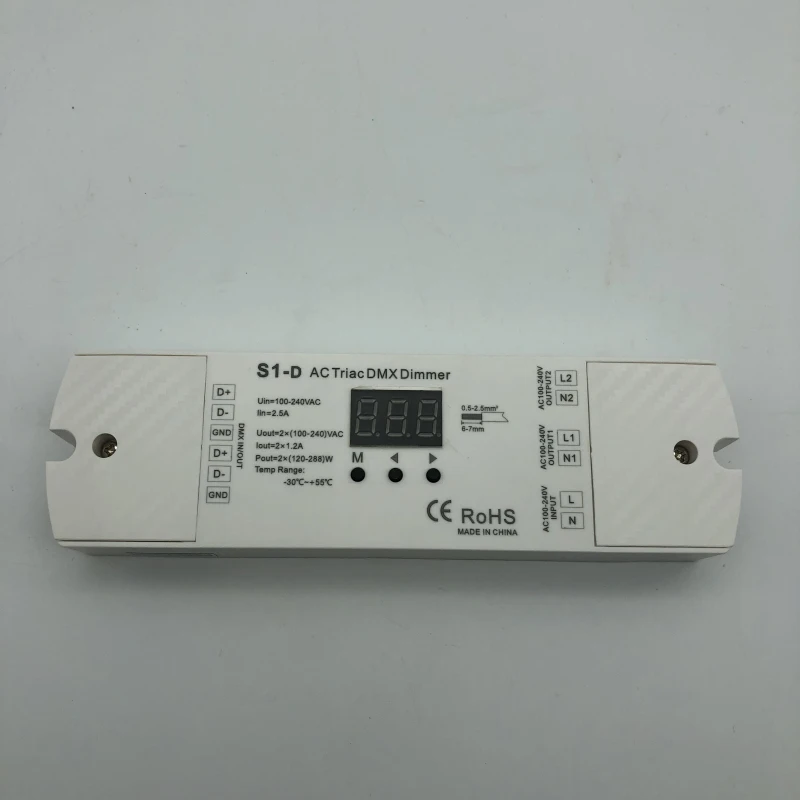 AC100 240V Triac DMX512 диммер 2 канала DMX двухканальный выход Silicon 512 контроллер AC