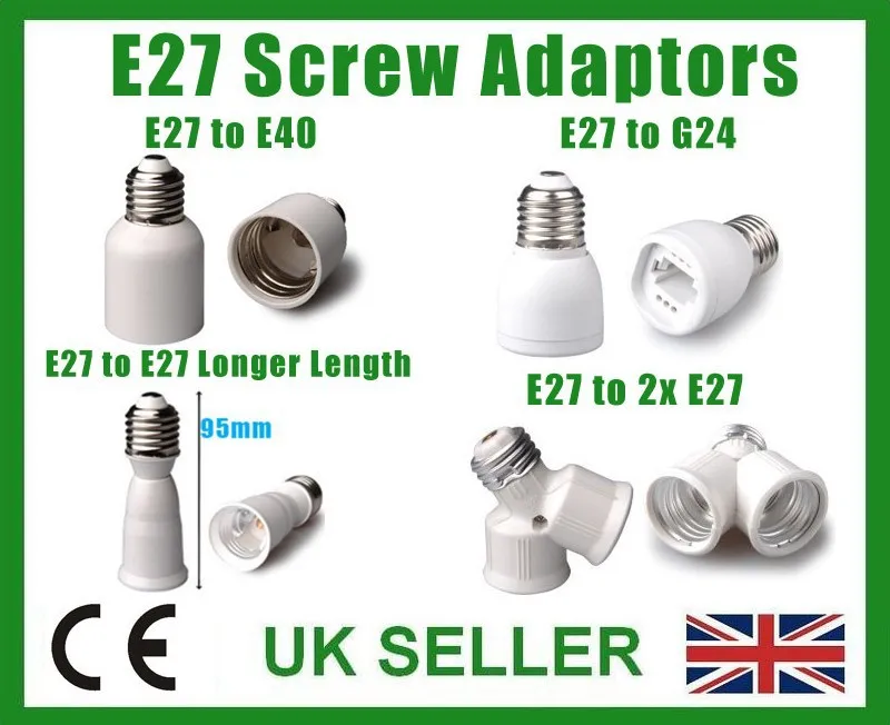 Адаптер для лампы BC B22 ES E27 E14 SES B15d SBC E40 GES GU10 G9 MR16 G24 E26|light adaptor|e27 e14b22 e27 |