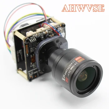 

AHWVE 2.8-12mm Lens POE DIY IP Camera module Board with IRCUT RJ45 Cable Indoor Camera Mobile APP XMEYE 1080P Hi3518E ONVIF