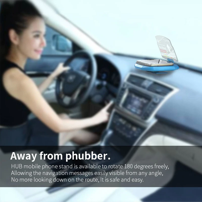 HUD мобильный навигатор Универсальный Автомобильный держатель для телефона лобовое стекло проектор дисплей 6,5 дюймов для iPhone/samsung/xiaomi gps HUD