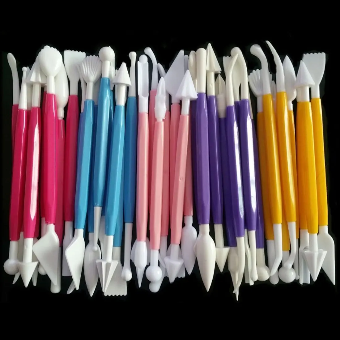 

New 8pcs/set Practical Plastic Craft Clay Tip Tool Engraved Pen for Cookies Cake Decoration