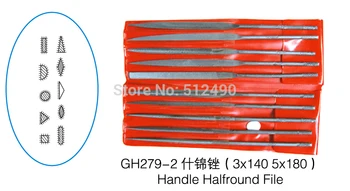 

free shipping 3*140mm 10pcs/lot GH279-2 halfround files,gold ring fixing files,jewelry engraving files,jewelry polishing file