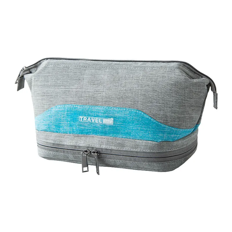 

Fashion 2018 Waterproof Toiletries Bags Men Travel Or Business Necessaries Wash Bags With Separated Pocket for Dry and Wet