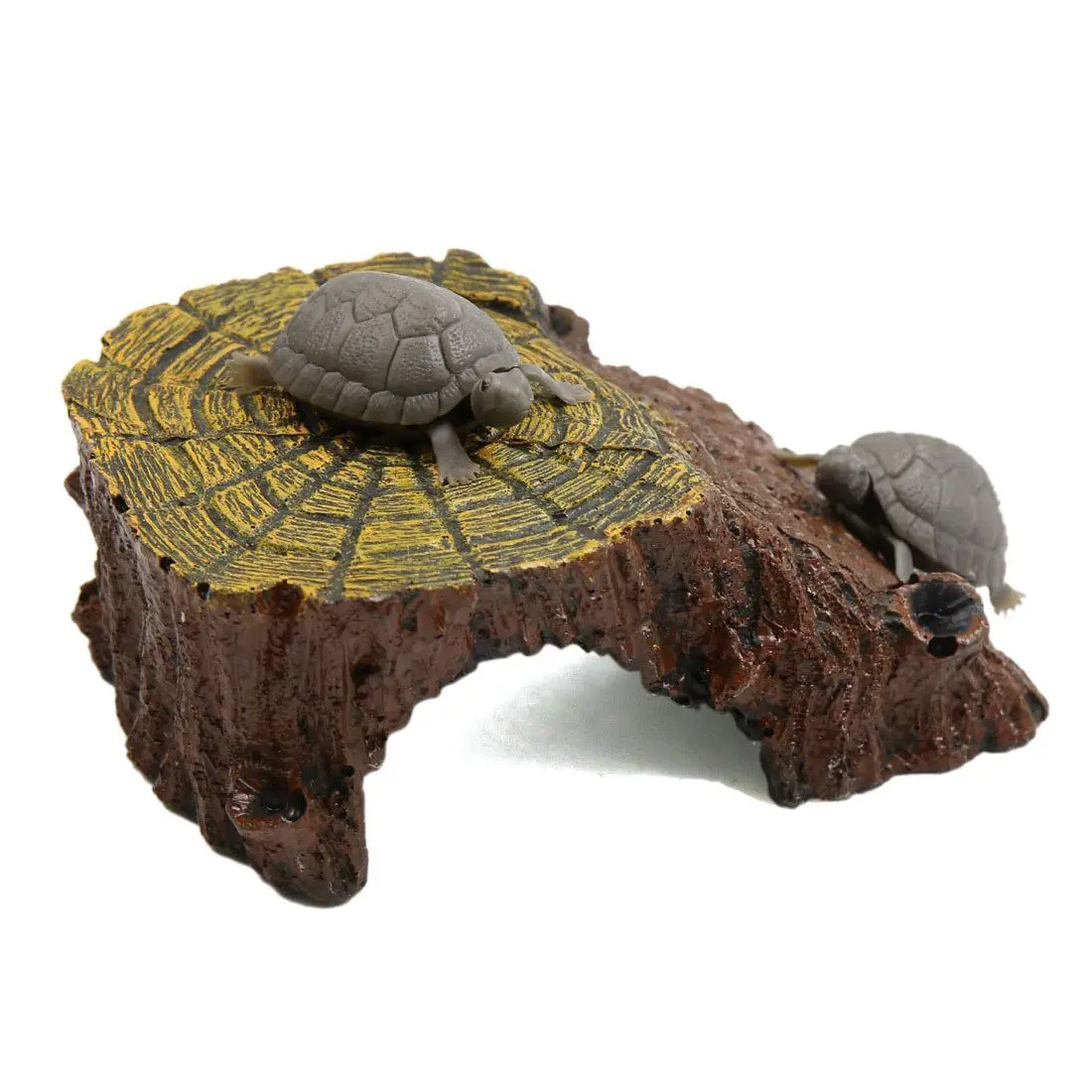 

Ramp Mounted Resin Hut Habitat Landscape Aquarium for Aquatic Turtle Decoration