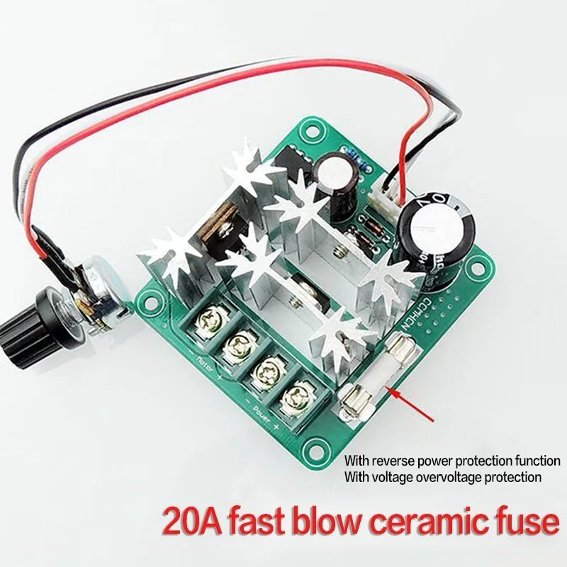 

DC 6V-90V 15A Universal Pulse Width PWM DC Motor Speed Controller