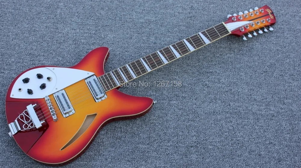 

Fireglo Rick 330 style 12 string left hand electric guitar 2 x Toaster style pickups Free shipping direct from factory