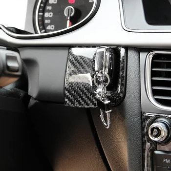 

100% Carbon Fiber Key Engine Start Hole Frame Cover Trim For Audi A4 B8 09-2016 & A5 08-17