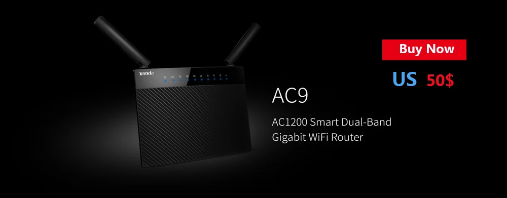 Tenda AC5 AC1200M Беспроводной Wi-Fi маршрутизатор с 2,4 ГГц/5,0 ГГц с высоким коэффициентом усиления антенны дома охват Dual Band Wi-Fi ретранслятор, easy Setup