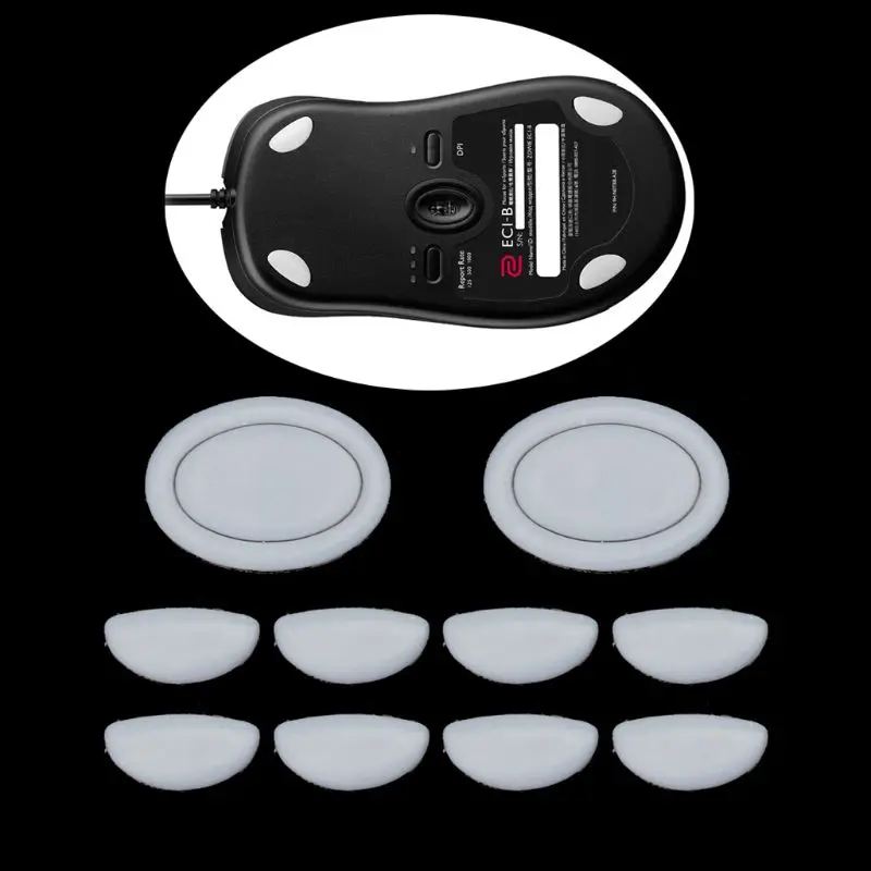 

2 Sets/pack Tiger Gaming Mouse Feet Mouse Skate For ZOWIE EC1-B / EC2-B Gaming Mouse White Teflon Mouse Glides Curve Edge