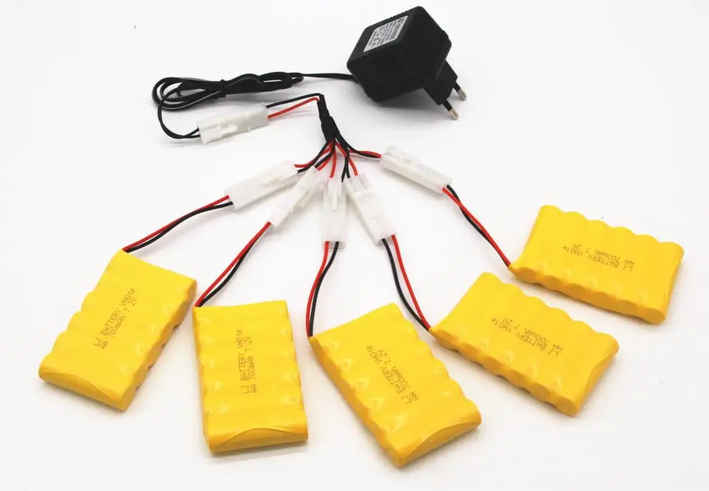 7,2 v 700mah AA NI-CD батарея с 7,2 v зарядным устройством набор для электрических игрушек автомобиля Telerobot лодка пульт дистанционного управления Танк L6.2-2P разъем