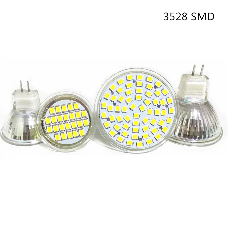 Мини светодиодная лампа MR11 MR16 Светодиодная 5730 5630 5050 SMD DC 12V 3528SMD Белый/Теплый Белый