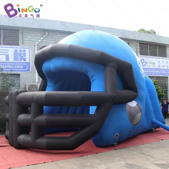 

Customized 6.7X4.5 meters inflatable football helmet tunnel / blue and black inflatable helmet tunnel for event toy tents