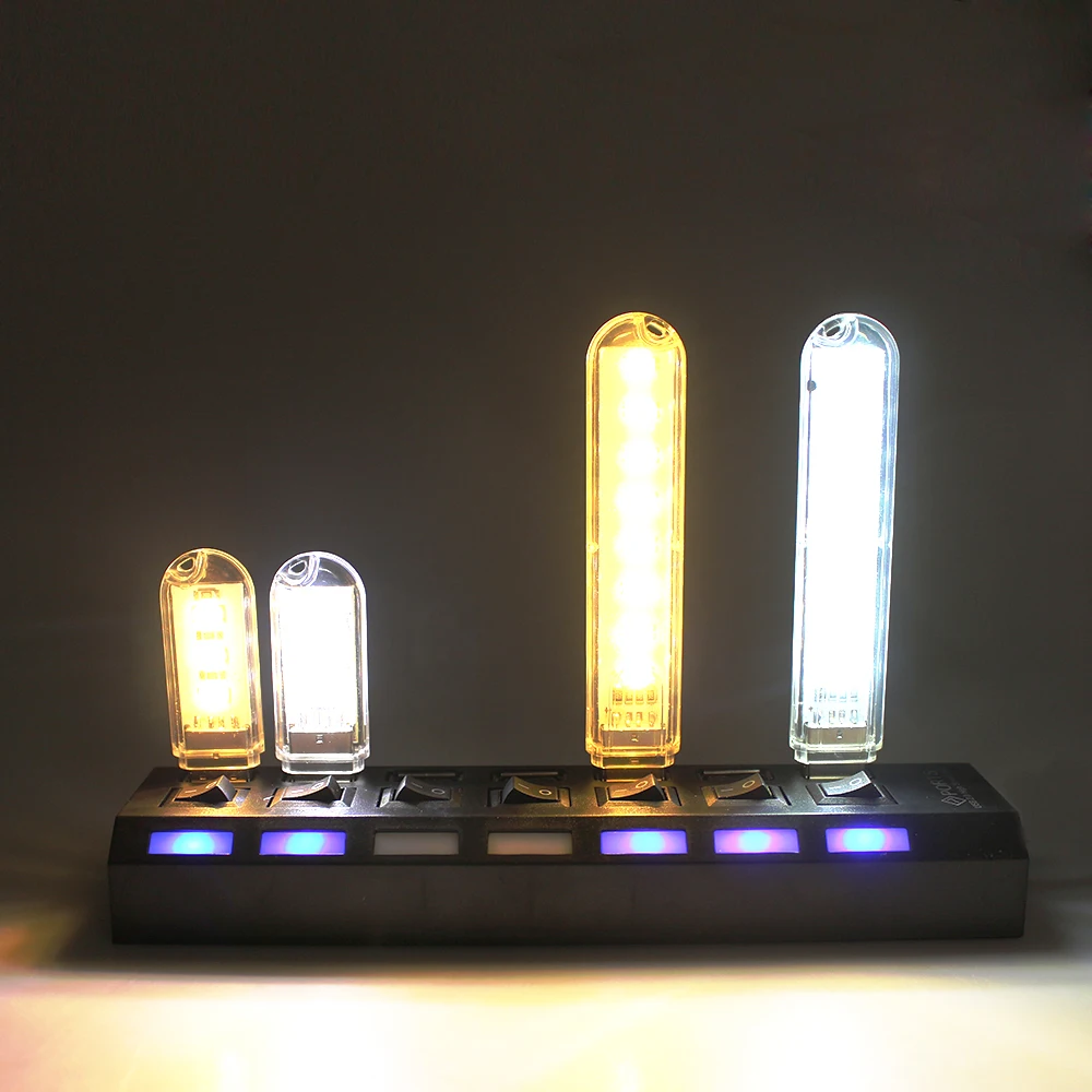 

Night Lights Portable USB LED 3/8LEDs Super Bright Keychain 5V Bulb Book Lamp Gadget for Notebook Computer Laptop lamp