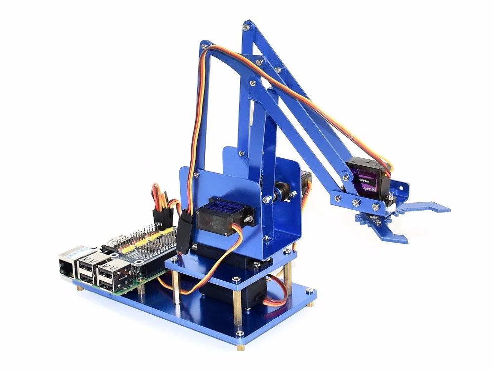 Рука робота для Pi Raspberry 4 DOF металлическая рука легко управлять рукой с помощью