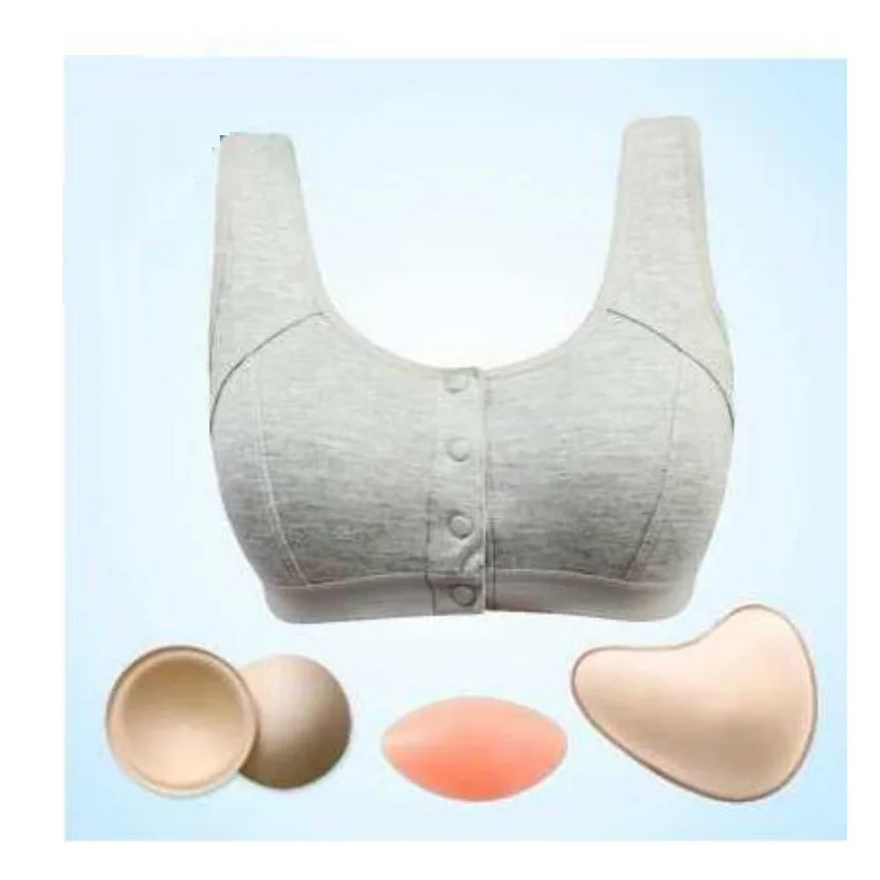 Breast Postoperative Breast Bra Cancer Push Up Lingerie Breast Cancer  Artificial Cotton Bra Padd No Steel Ring Pocket Bra D1012