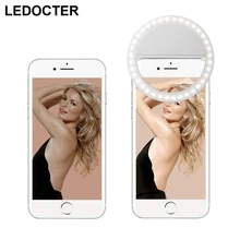 Универсальная селфи портативная светодиодная вспышка камера телефон фотография светящееся кольцо осветительная фотография для смартфона или ipad