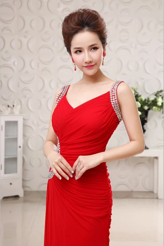 Toast The New 2015 Han Edition Rite Dress Red Suit Long Wedding Gowns ...