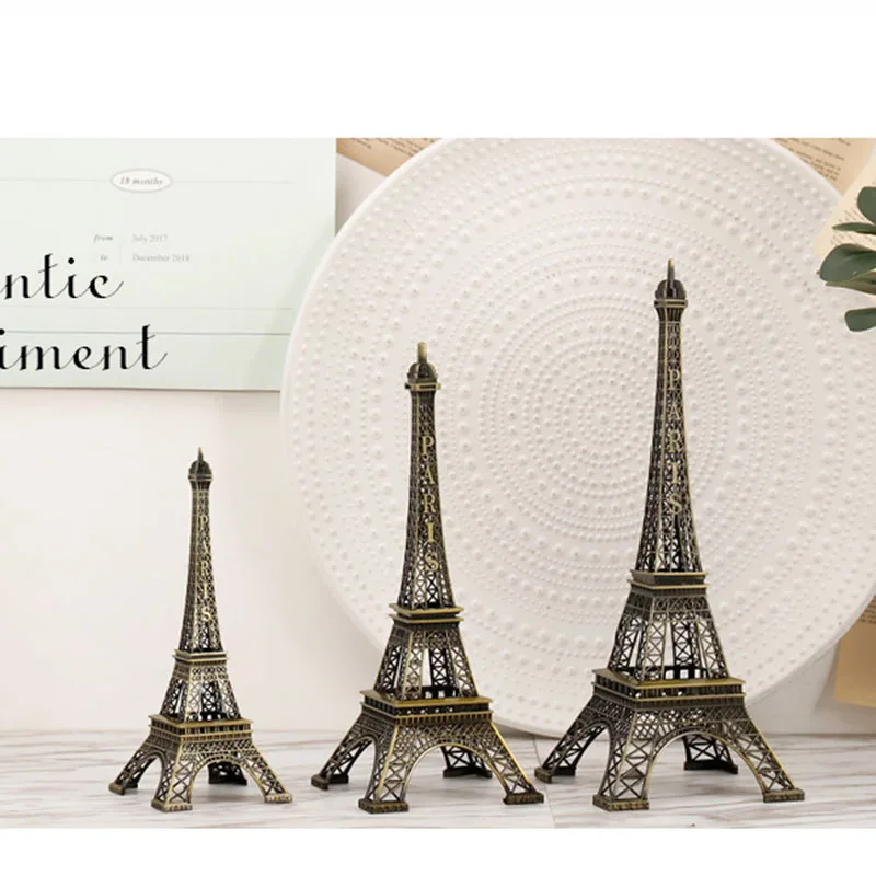 8-60cm Metal Paris Eiffel Tower Crafts Creative Souvenir Vintage Figurine Craft  Model Table Miniature Desk Ornaments Home Decor (6)