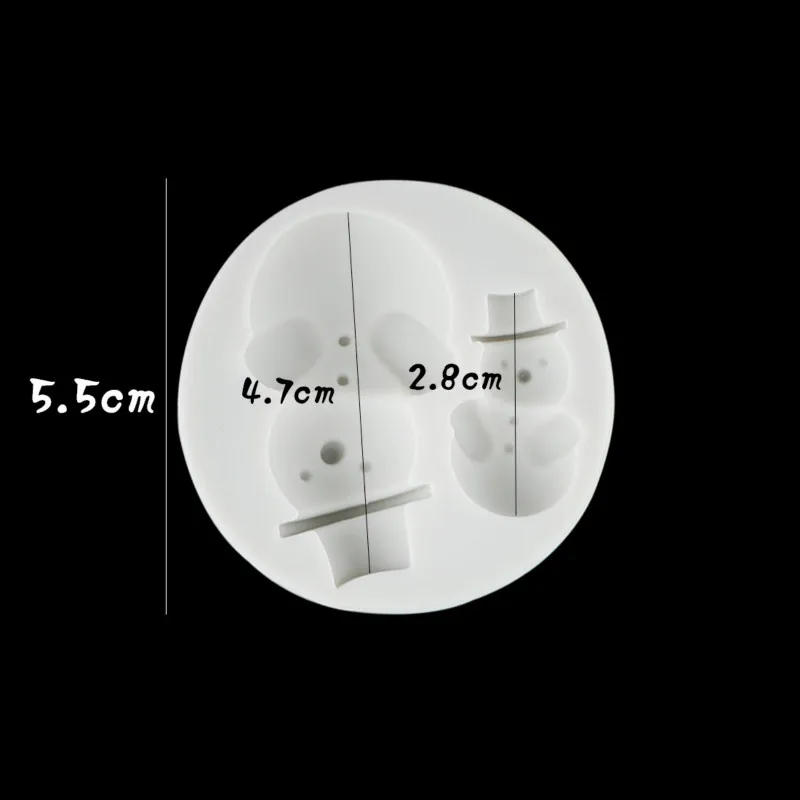 НОВАЯ РОЖДЕСТВЕНСКАЯ, в форме снеговика силиконовая для шоколада выпечки Мыло плесень помадка сахарное ремесло украшения торта инструмент Рождественская форма для мастики