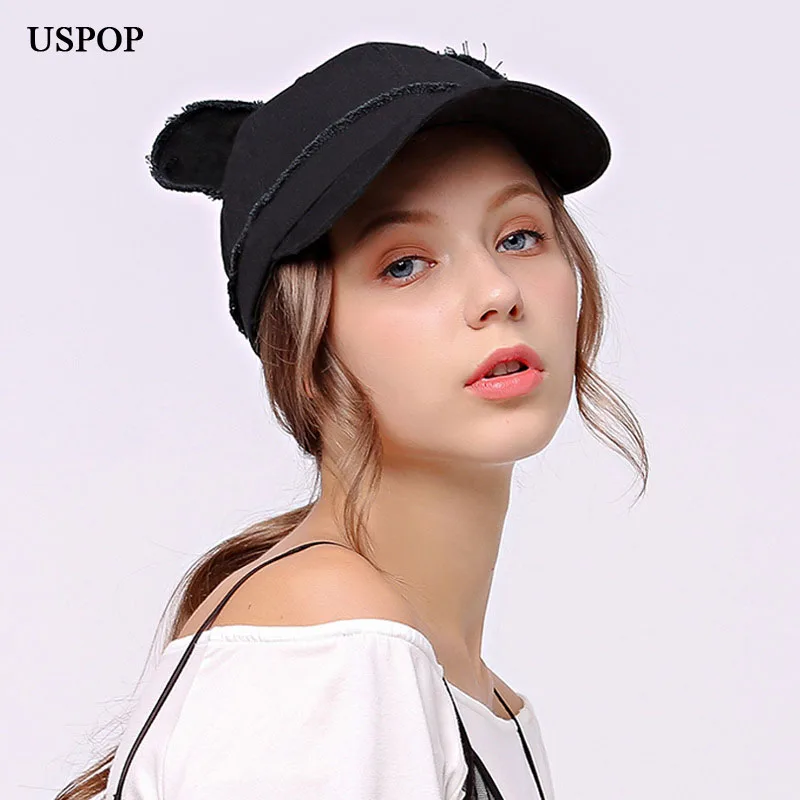 Buy USPOP 2018 NEW design women baseball cap Cute ear 100 cotton soft baseball