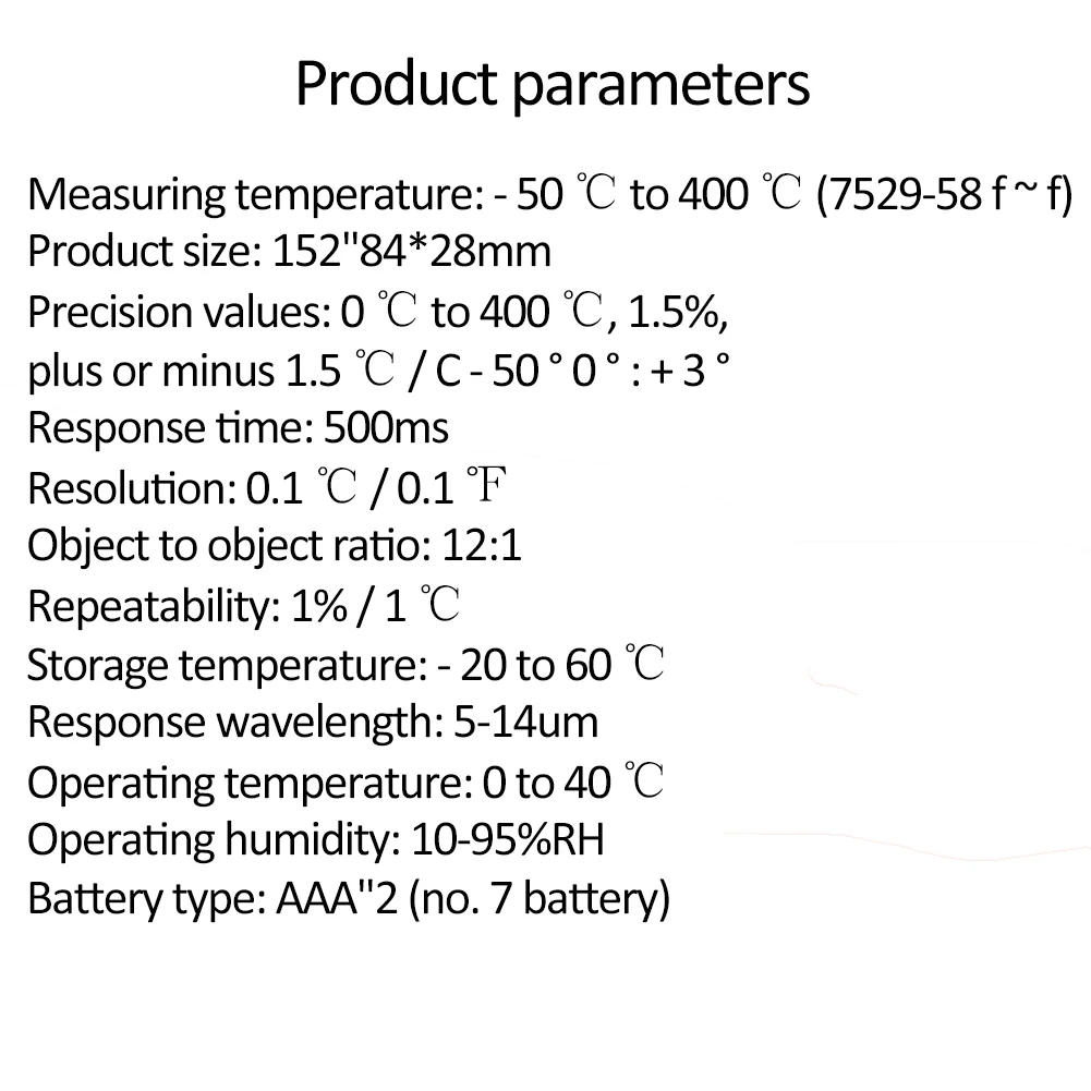 Digital Temperature Thermometer Gun thermometer oven thermometer Portable termometro digital Non-Contact LCD IR Laser Infrared