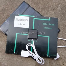 BUHESHUI 6 в 3,5 Вт Солнечная Панель зарядное устройство Солнечное зарядное устройство для мобильного телефона/Мобильный банк питания с USB 2 шт./партия