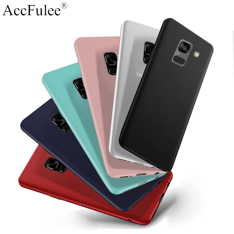 

Color Matte Candy TPU Case For Samsung Galaxy A8 2018 A8 (2018) A530 SM-A530F 5.6" Ultra thin Transparant Soft Cover Phone Bags