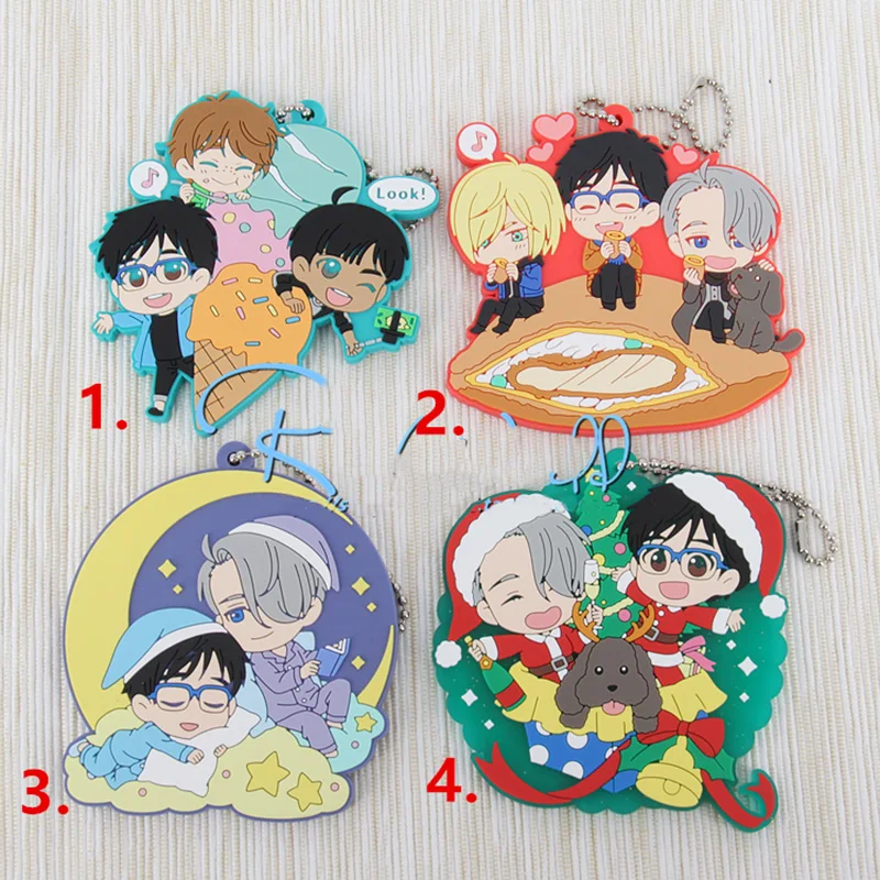 1 шт., 6 см, аниме, брелок, YURI ON ICE, плисецкий, Victor Nikiforov, кацуки, Yuri, брелоки, Portachiavi, Charn, брелок, стоящая пластина