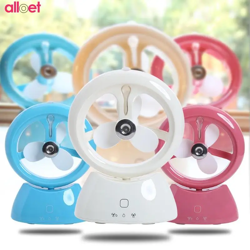

2017 hot sale Mini water spray humidifier fan USB small cooling fan water wizard spray Essential Oil Aroma Diffuser wholesale