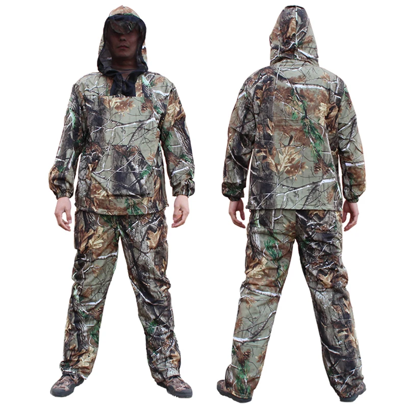 

Men Outdoor Bionic Camouflage Hunting Clothes Suit Breathable Anti-mosquito Fishing Clothing Fishing Clothes Camouflage Suits
